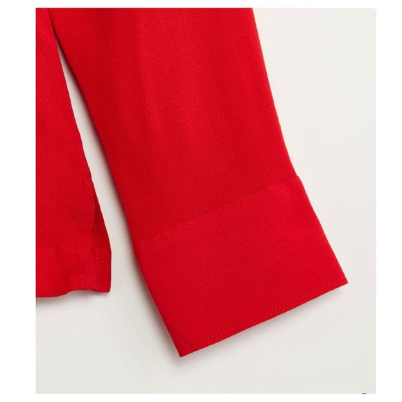 LOFT Pleated Ruffle Neck Blouse - Picture 4 of 4